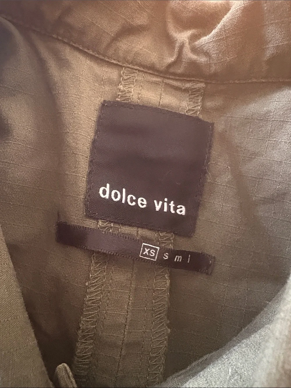 Dolce Vita Olive Green Utility Anorak Jacket Size XS